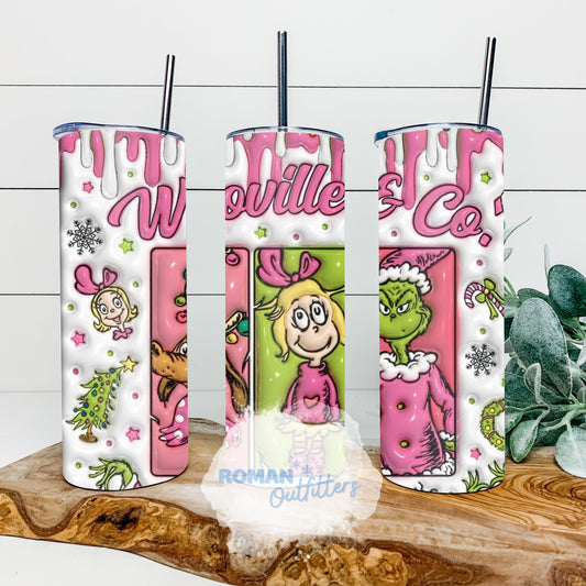 Pink Grinchmas Tumbler