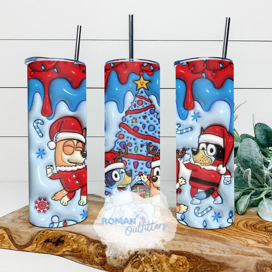 Blue Christmas Tumbler