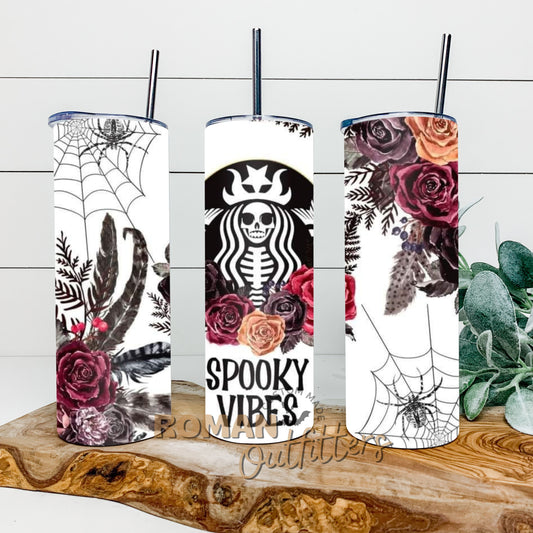 Floral Spooky Vibes Tumblers