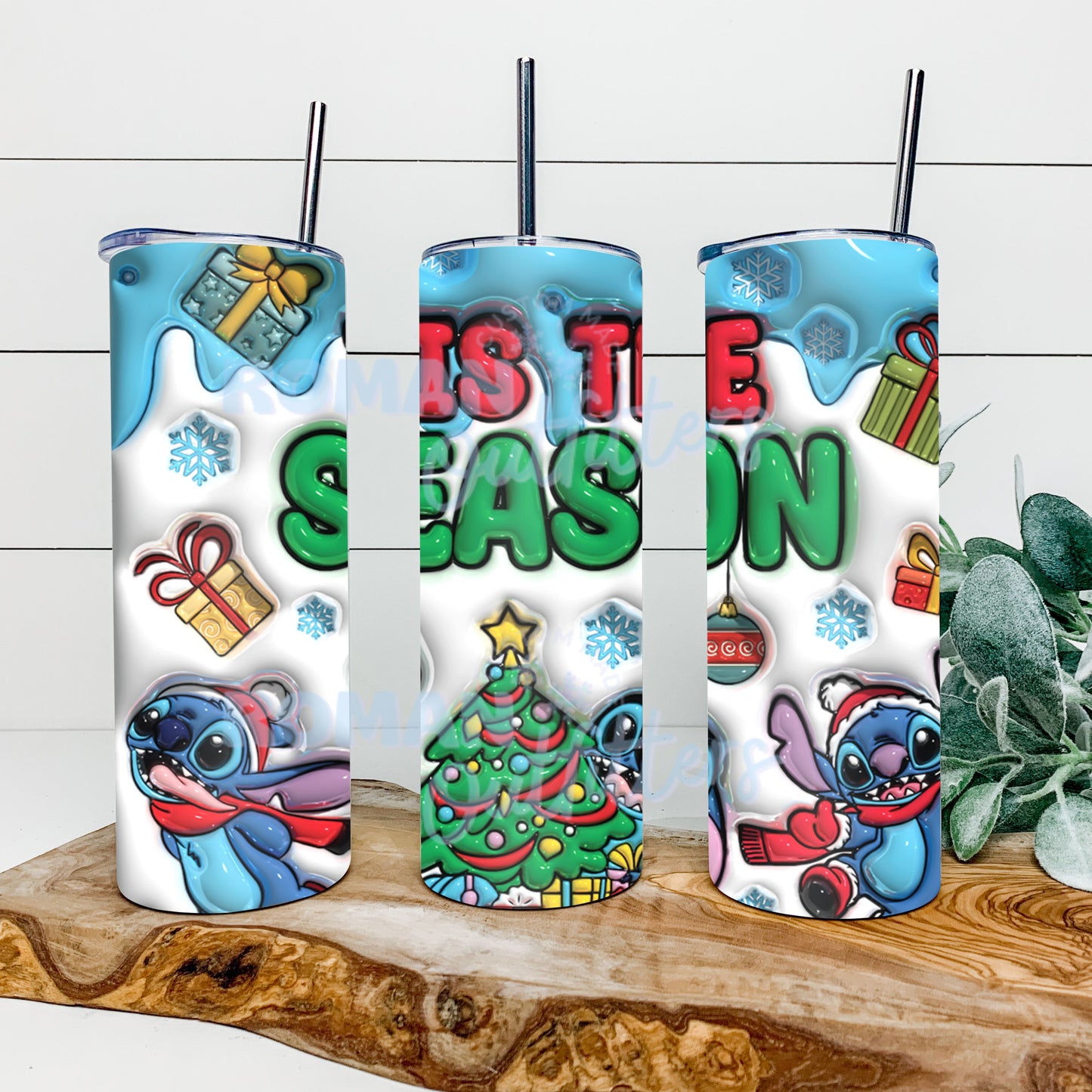 3D Tis The Season Alien Tumbler