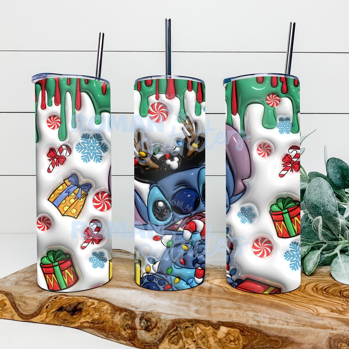 3D Christmas Alien Tumbler