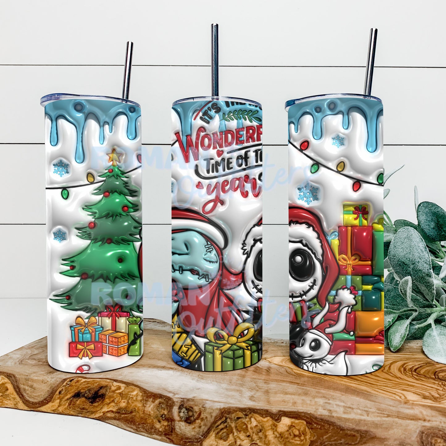 3D Christmas J&S Tumbler