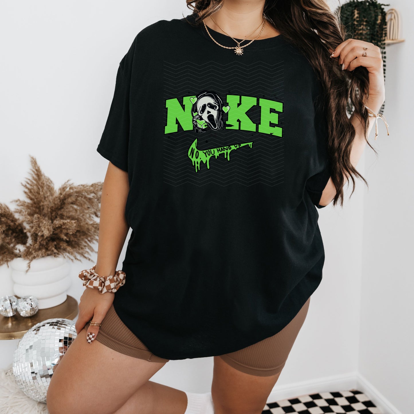 Lime Green Scream Swoosh Shirt