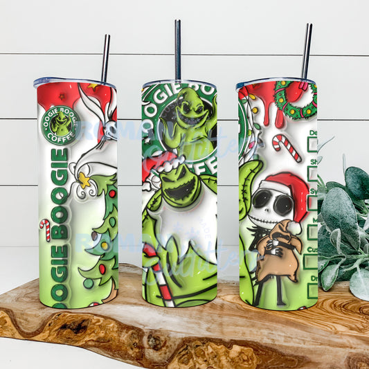 3D Xmas Oogie & Jack Tumbler