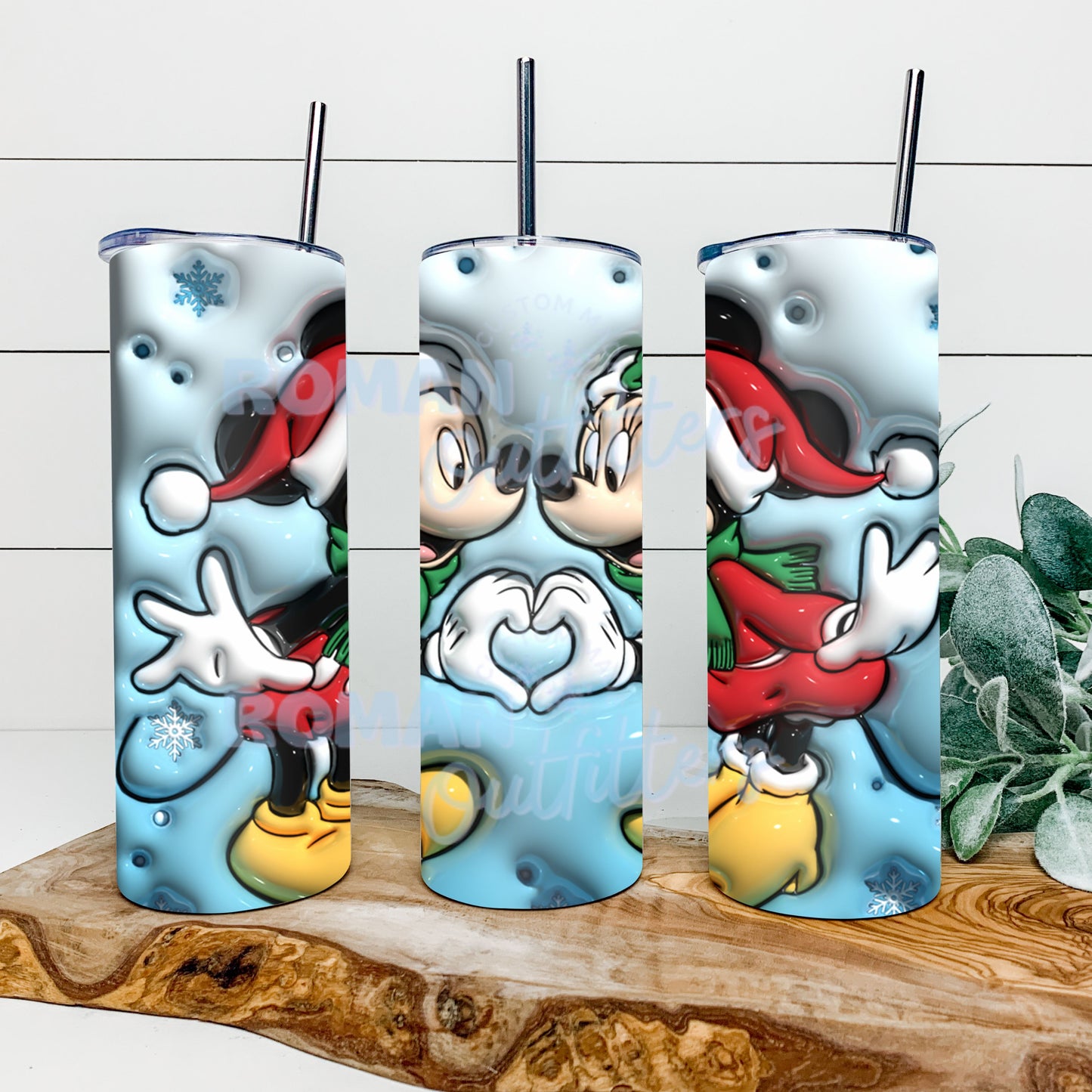 3D Christmas Mouse Tumbler