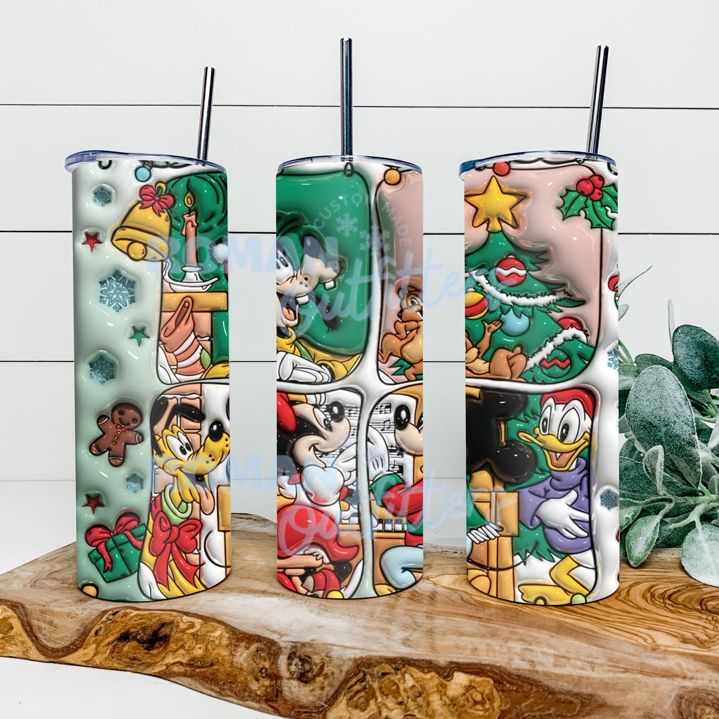 3D Christmas Mice and Friends Tumbler