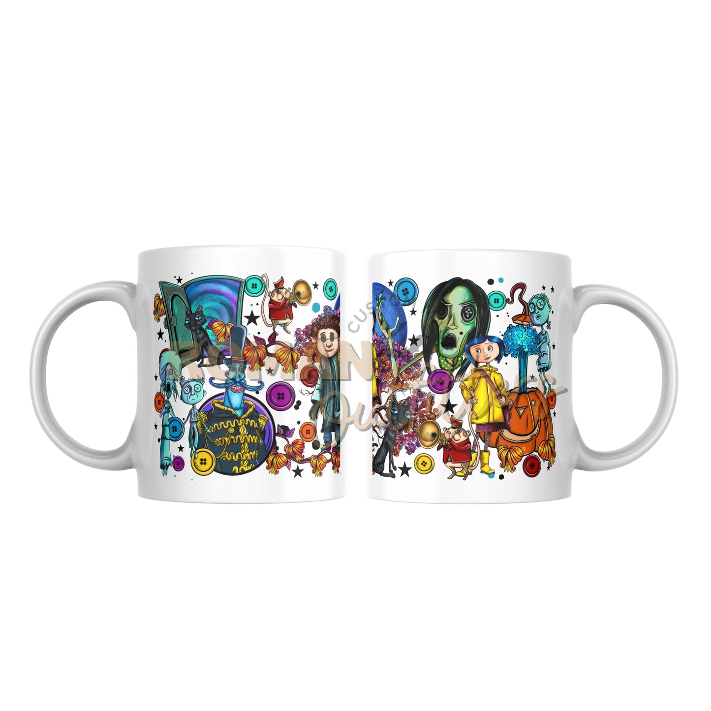 Button Eye Girl Mug