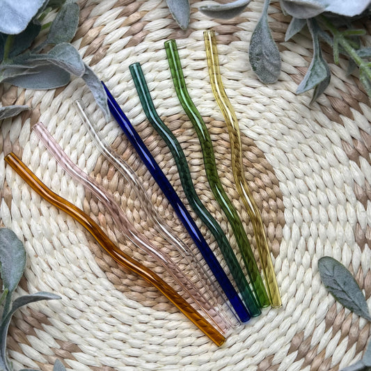 Wavy Glass Straws (RTS)