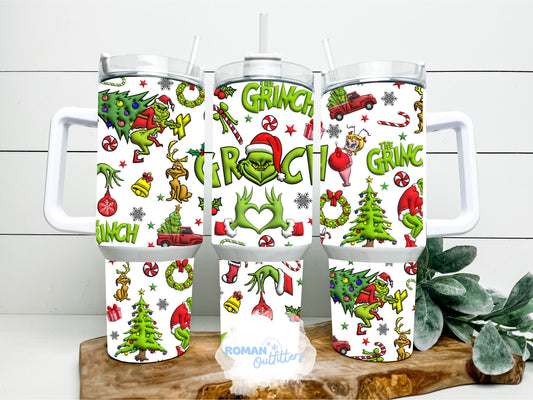 Red Grinchy 40oz Tumbler