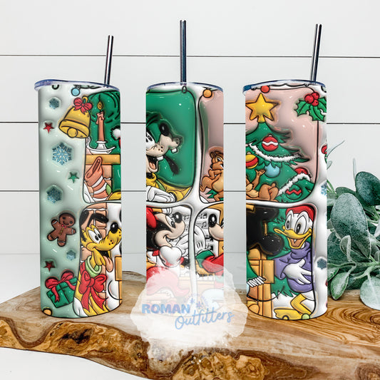 3D Mouse Friends Xmas Tumbler