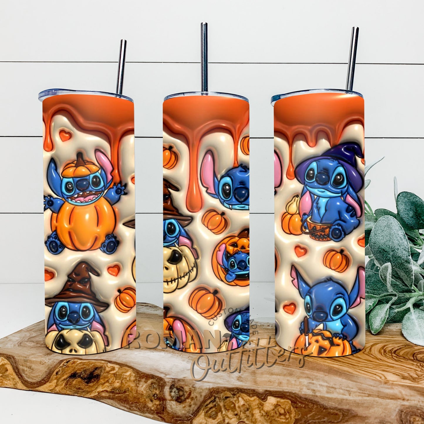 Stitch Pumpkin 3D Tumbler