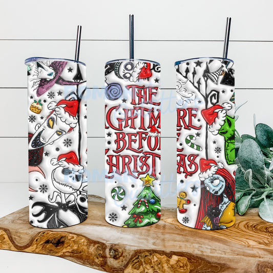 3D Christmas Nightmare Crew Tumbler