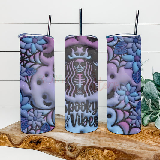 3D Spooky Vibes Starbs Tumbler