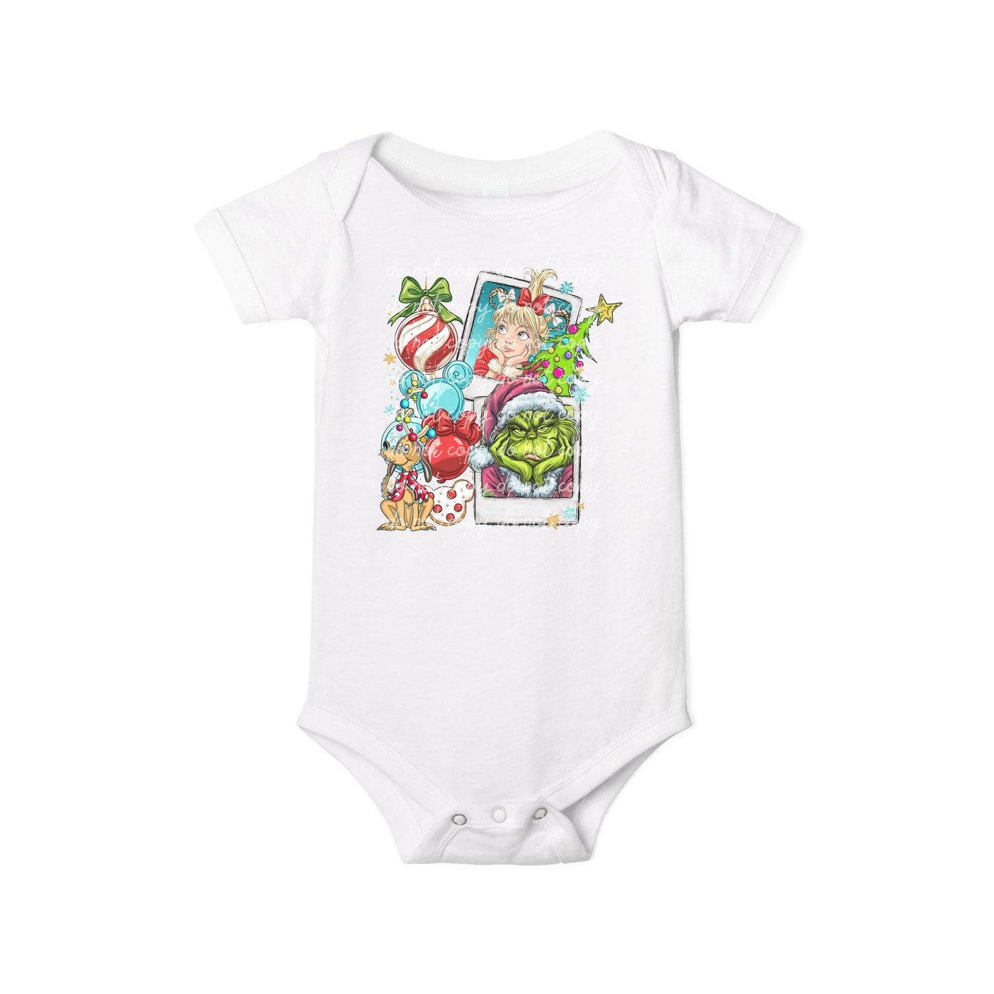 Baby Polaroid Green Guy Bodysuit