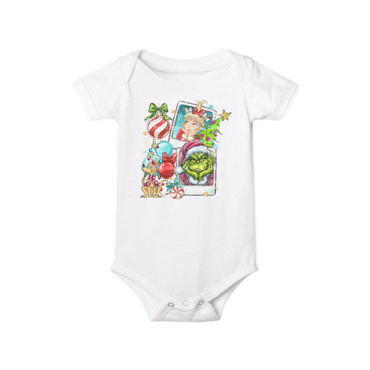 Baby Polaroid Green Guy Bodysuit