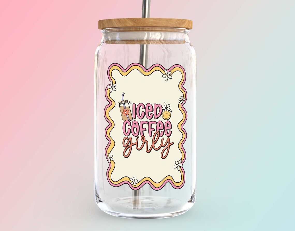 Iced Coffee Girly Glass Cup